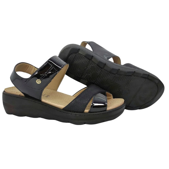 Sandália Feminina Piccadilly Anabela Média 568058-3 SPA – Conforto com 2 Palmilhas