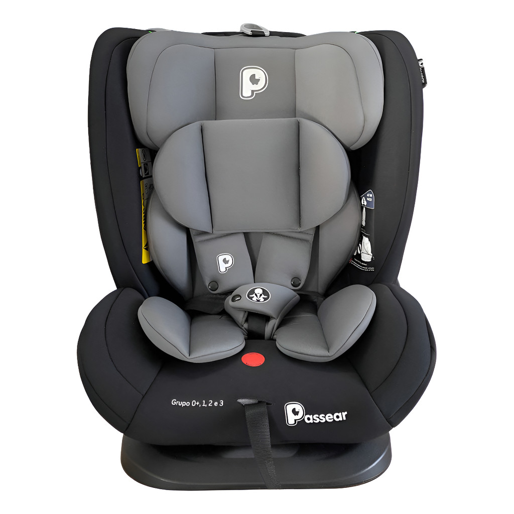 Cadeira Infantil Para Carro Zaya Passear 0 A 36kg Preto Com Cinza