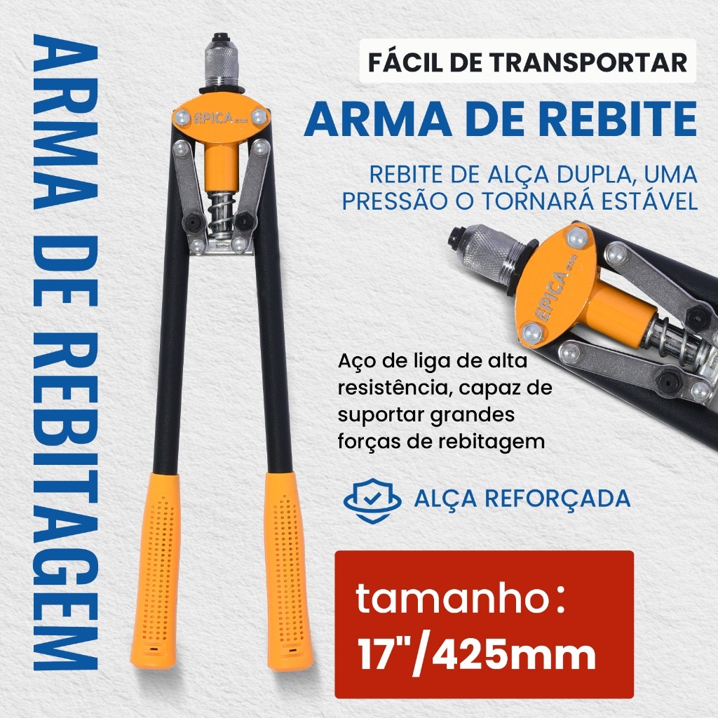 Rebiteira EPICA 17" (425mm) - Facil de Usar e Transportar, Alta Resistência