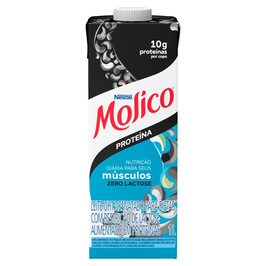 Leite UHT Molico +Proteína Zero Lactose 1L em Oferta na Shopee