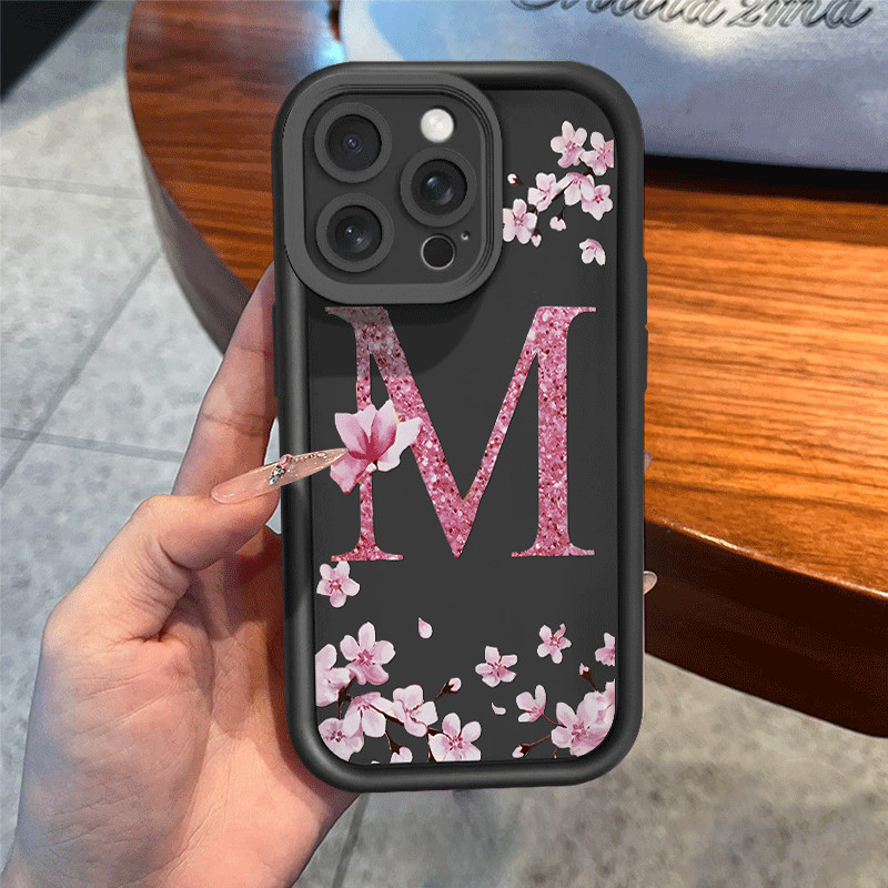 Capinha Capa de Silicone Padrão de alfabeto Anti queda para Samsung A04 A05 A10 A12 A14 A15 A32 A35 A55 A72