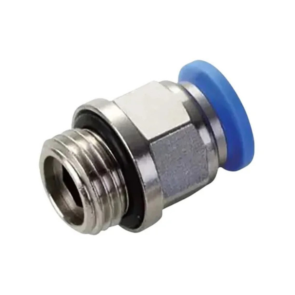 Conector engate rápido tubo pu 12mm x rosca 1/4 bsp - 10 pçs