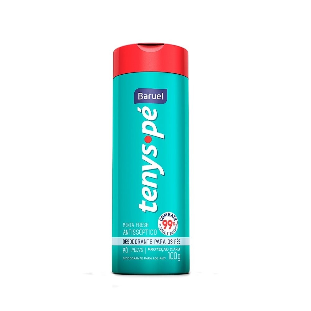 Desodorante para os Pés Tenys Pé Baruel em Pó Action/Menta Fresh 100g em Oferta na Shopee
