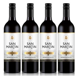 Vinho Tinto Brasileiro Seco San Martin 750ml Kit 4 Un em Oferta na Shopee