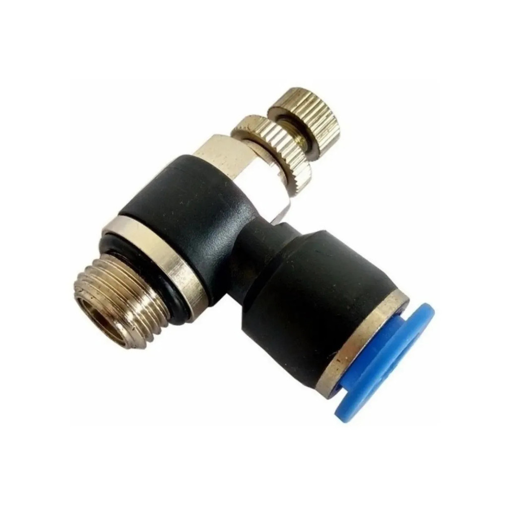 Conexão válvula reguladora de fluxo 1/8 bsp x 8mm - 8 peças