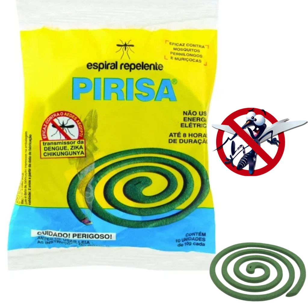 REPELENTE ESPIRAL PERNILONGO MOSQUITO MURIÇOCA PIRISA C/10UN