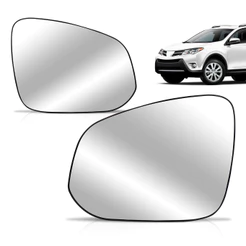 Lente Espelho Retrovisor Rav4 2013 2014 2015 2016 Com Placa