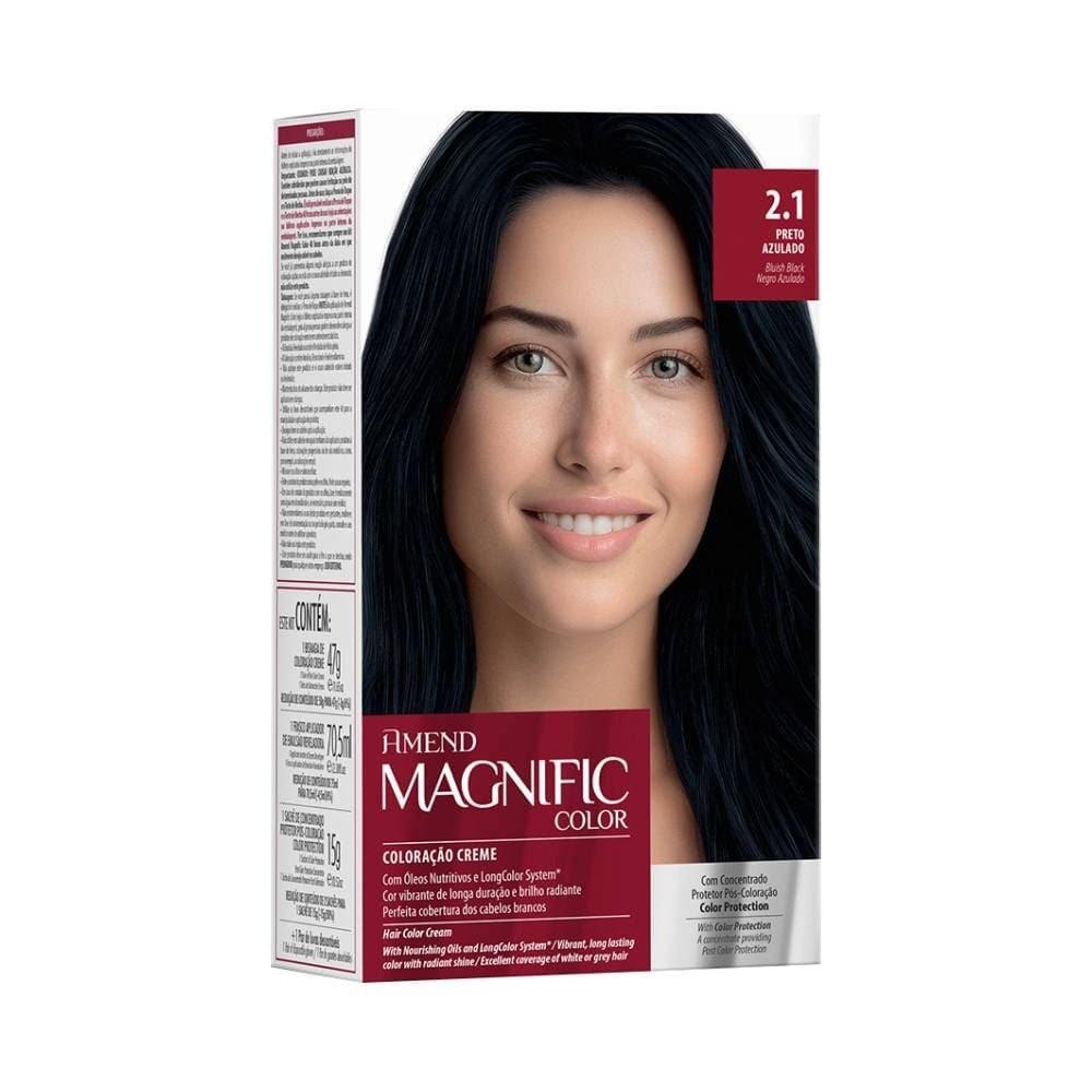 Coloração Amend Magnific Color 2.1 Preto Azulado em Oferta na Shopee
