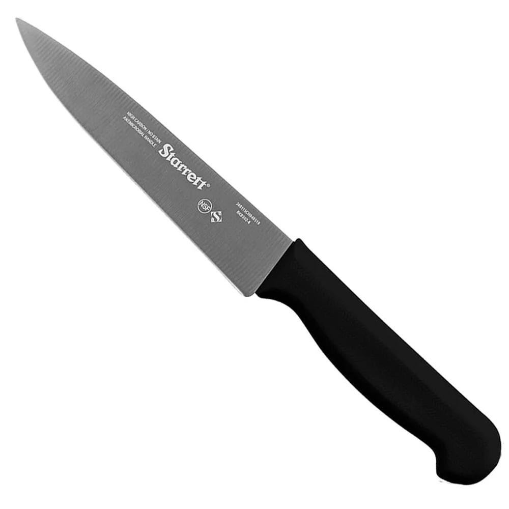 Faca de Carne Para Refile de Mesa Lâmina Triangular Estreita 6'' Cabo Preto (BKB302-6) - Starrett em Oferta na Shopee