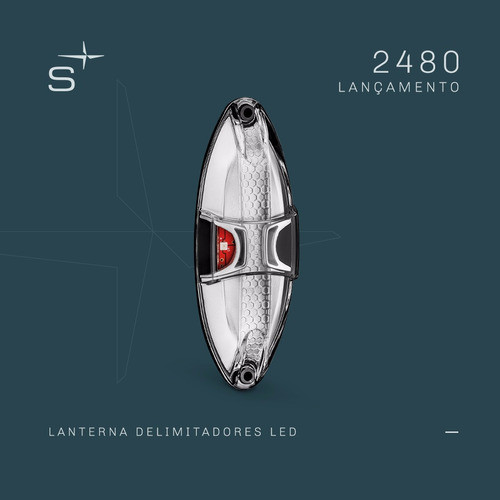 Lanterna LED Delimitadora Lateral / Traseira Sinalsul - Branca / Vermelha - 12V / 24V — imagem 2 de 2