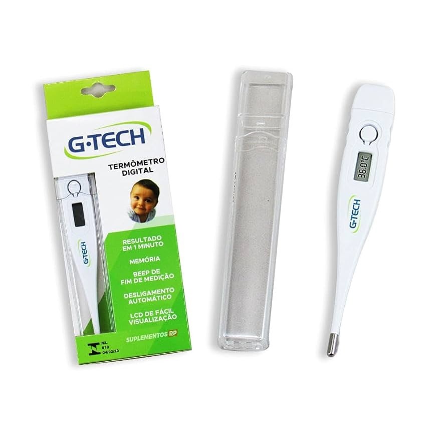 Termômetro Clinico Digital G-Tech Sonoro Adulto E Infantil