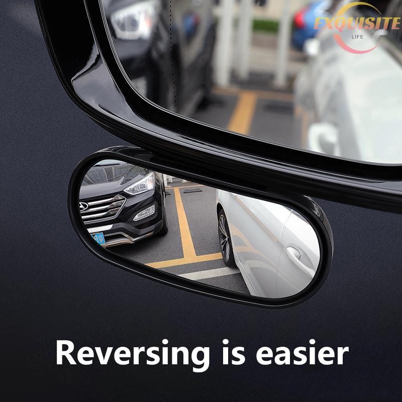 [EL] 1 Pc Espelho De Carro Retrovisor Auxiliar Grande Angular Espelhos Traseiros Laterais Ponto Cego Reverso 360 ° Acess