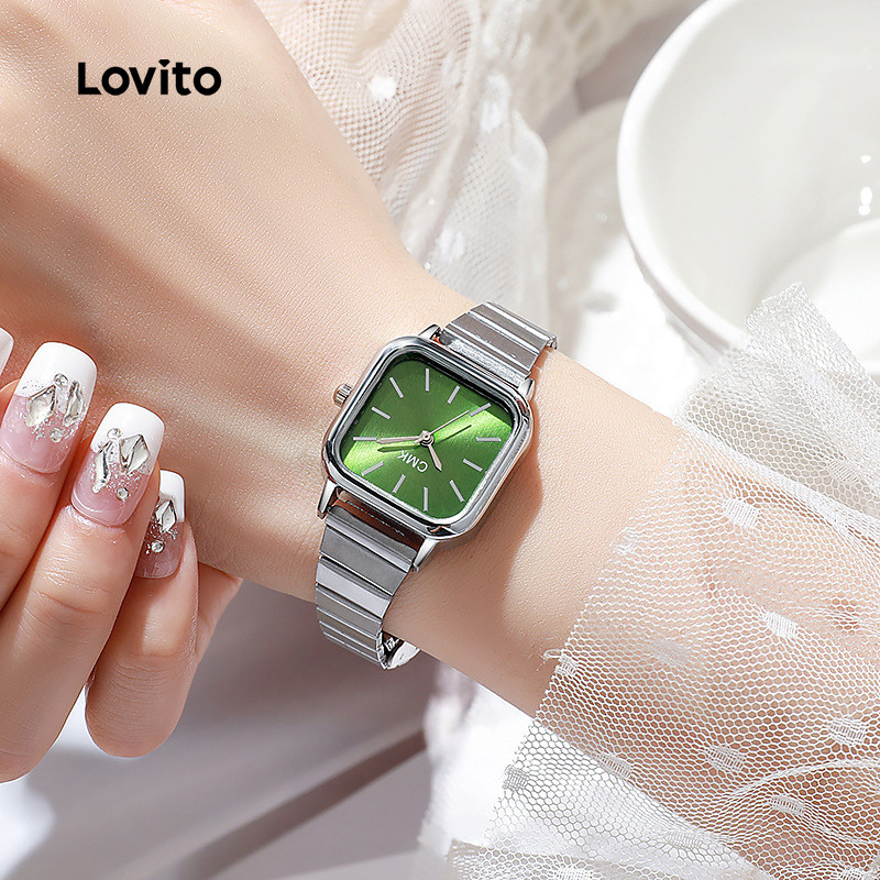 (NEW) Lovito Relógio de Quartzo Casual Minimalista com Mostrador colorido LFA96003