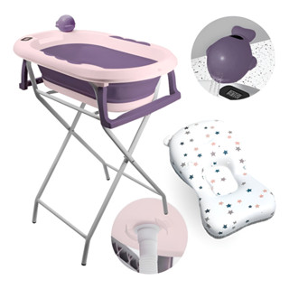 Banheira Com Suporte e Termômetro Tibaby Dobrável Com Almofada Inclusa em Oferta na Shopee