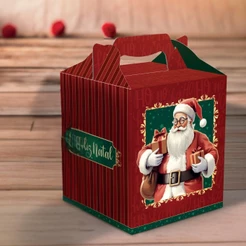 50 CAIXA PANETONE MALETA C/ ALCA - NOEL 5706 (NATAL 2025 IDEIA) (CHOCO)
