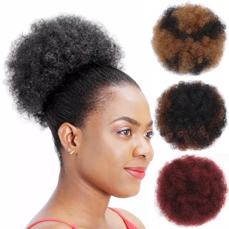Afro puff cacheado cabelo bio fibra 15cm fashoin classic 35g - GRAÇA NOVO em Oferta na Shopee