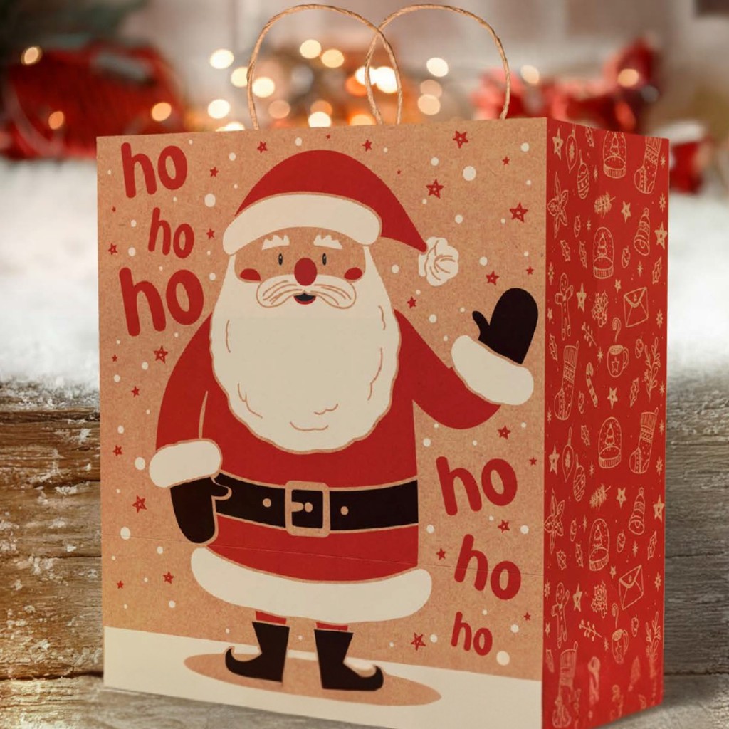 30 SACOLA NATAL M 22X15X24 - CONTO DE NATAL 5666 KRAFT (NATAL 2025 IDEIA) (CHOCO) · foto 2