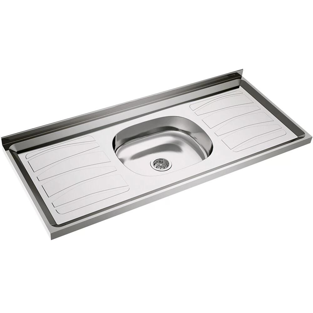 Pia Cozinha Inox 120cm Cuba Oval Duranox Higiênica Resistente Fácil Limpeza p Louça Pesada em Oferta na Shopee