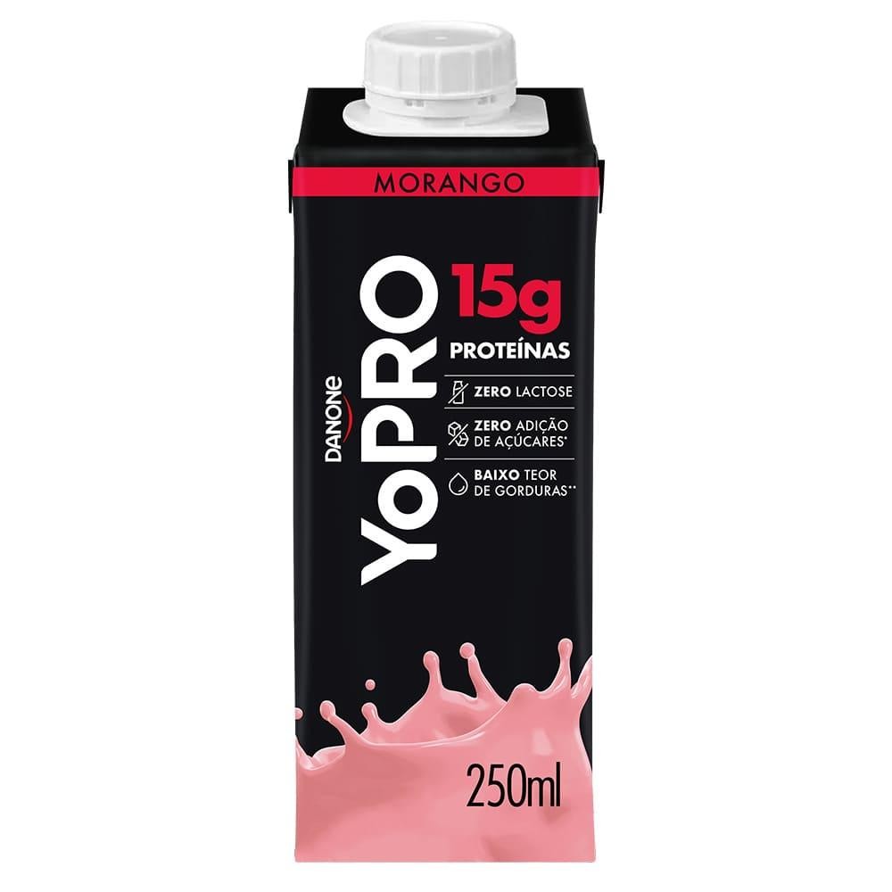 YOPRO BEBIDA LÁCTEA UHT MORANGO 15G DE PROTEÍNAS 250ML em Oferta na Shopee