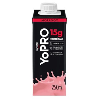 YOPRO BEBIDA LÁCTEA UHT MORANGO 15G DE PROTEÍNAS 250ML em Oferta na Shopee