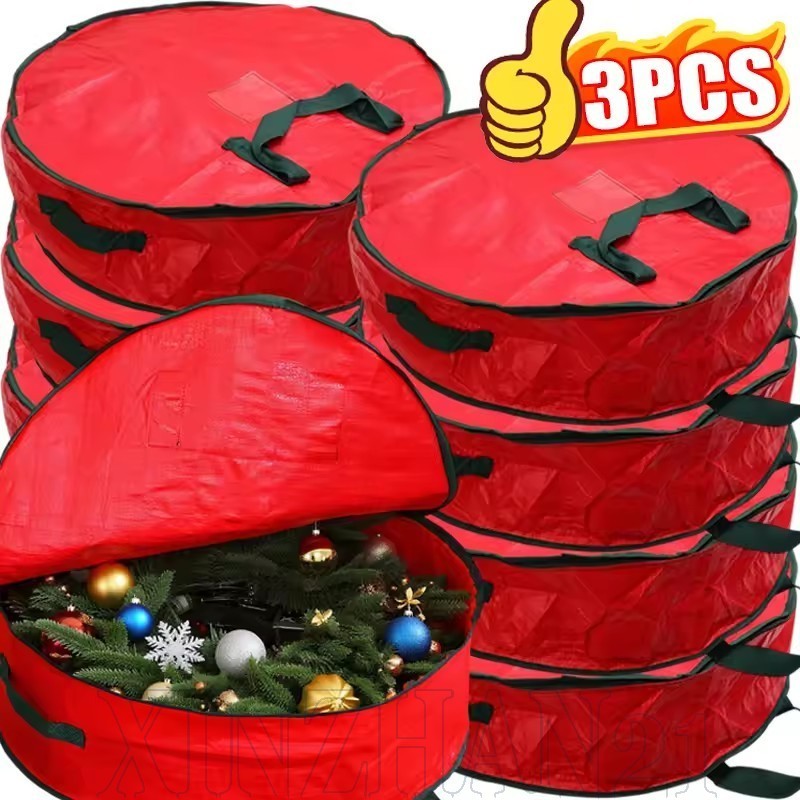 Saco De Armazenamento De Guirlanda De Natal-Organizador Suspenso À Prova D'água De Poeira em Oferta na Shopee