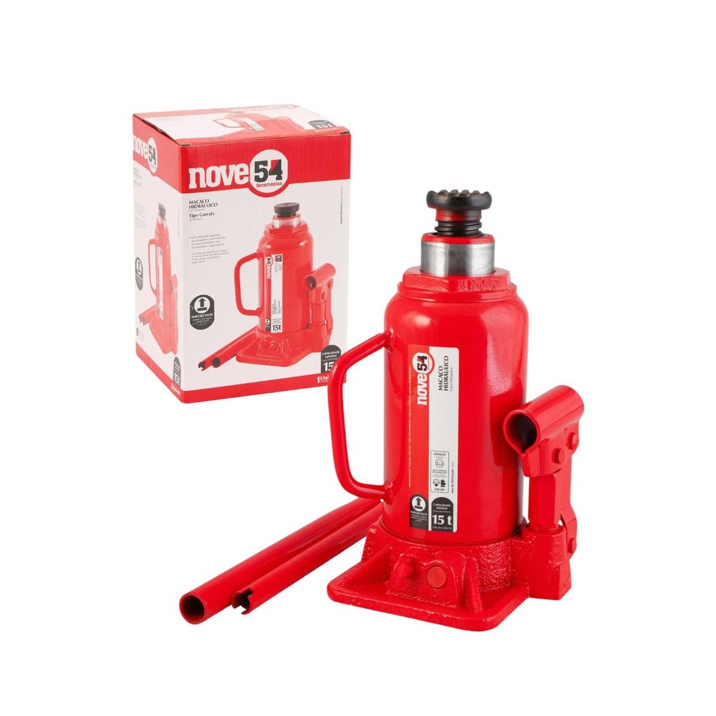 Macaco Hidráulico Tipo Garrafa 15 Toneladas Nove54 em Oferta na Shopee