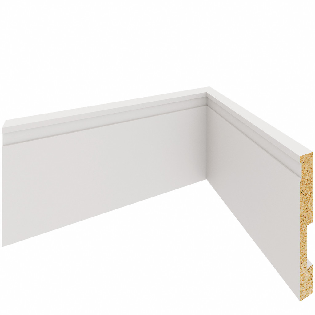 Kit 10 Rodapé MDF 7cm Com Friso Madeira Laminado Resistente Parede Moderna 9 Metros Design Elegante
