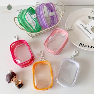 abongsea Transparente PVC Bonecas De Pelúcia Bolsa De Armazenamento Quadrado Fone De Ouvido Organizador Com Chaveiro Ani em Oferta na Shopee