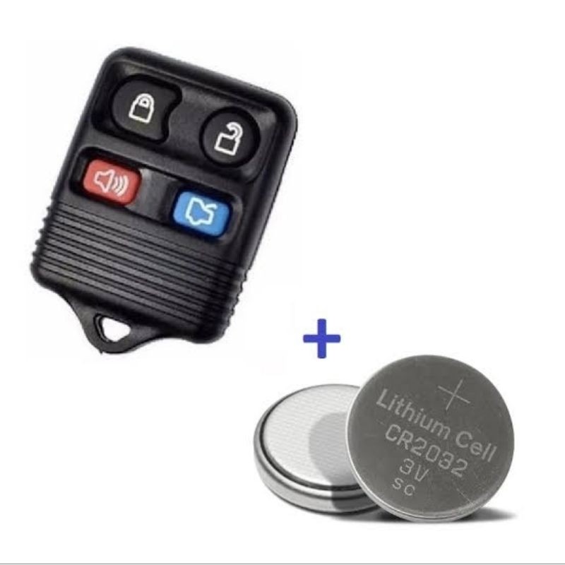 Capa de Controle Automotivo Para Alarme Ford 4 botões + Bateria