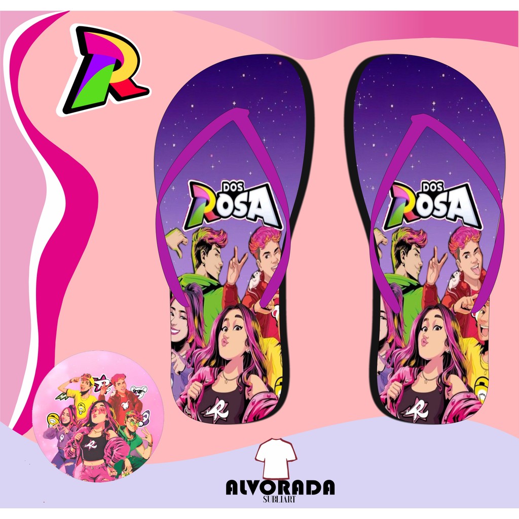 Chinelo Sandalia Dos Rosa Personalizado Crianca Youtuber Personagem Adulto Infantil em Oferta na Shopee