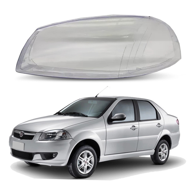 Lente Do Farol Direito Fiat Siena Rstiii 1.0 2007 A 2016