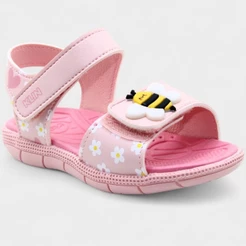 Papete Infantil Klin Tic Tac Abelha Casual Baby - Rosa