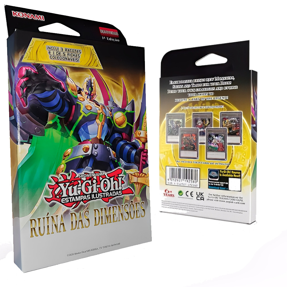 Yugioh! Tuck Box Ruína Das Dimensões Doom Of Dimensions Cartas Colecionáveis 1 Ficha Coleção 3 Pacotes Konami