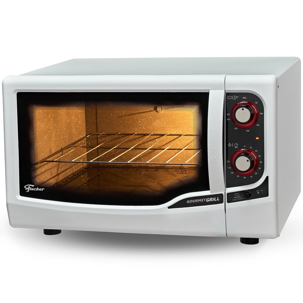 Forno Elétrico Fischer Gourmet Grill, Autolimpante, 44 Litros, Branco - 9741 em Oferta na Shopee