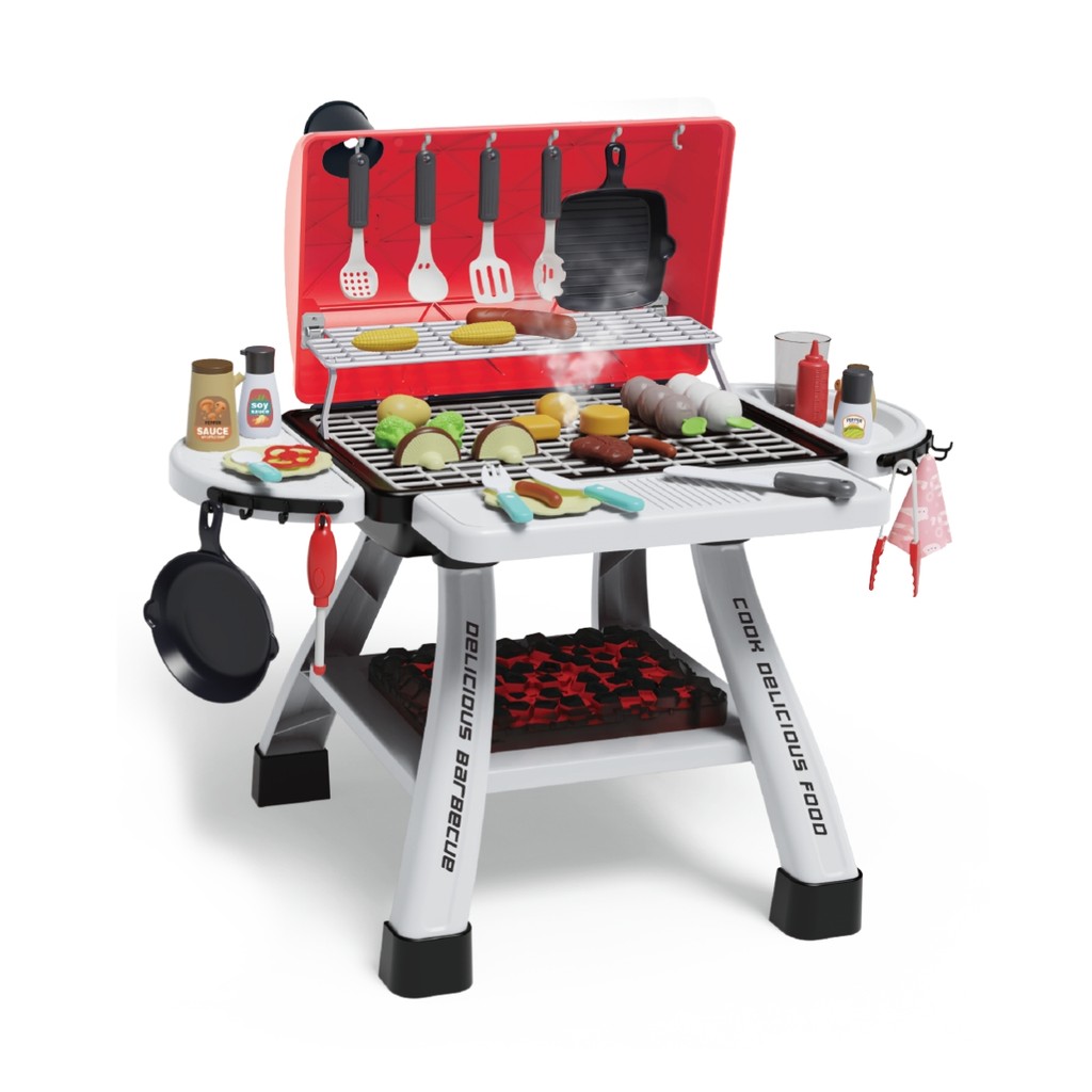 Churrasqueira Infantil c/Som Fumaça Mini Chef 41pç Maxi Toys em Oferta na Shopee