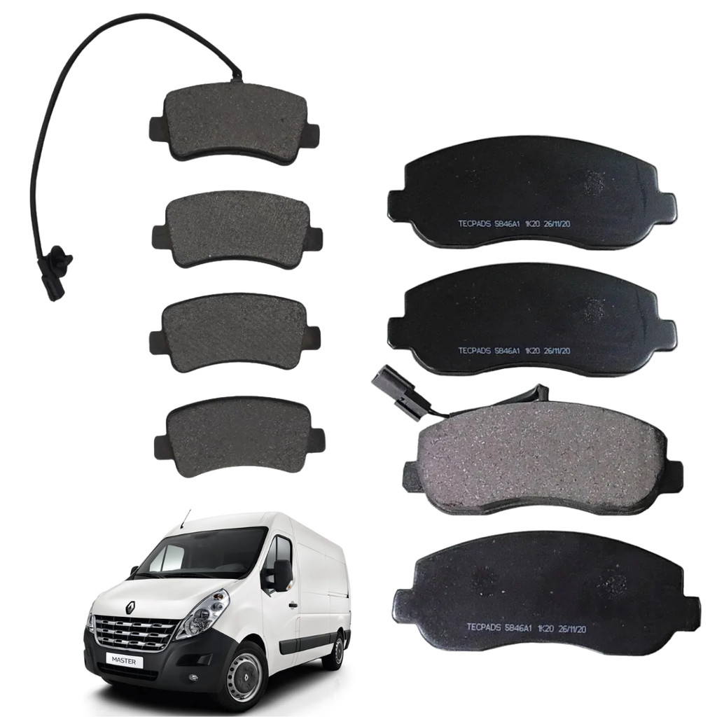 Jogo Pastilha Dianteira Traseira Renault Master 2.3 2014 2015 2016 2017 2018 2019 2020 a 2024 em Oferta na Shopee