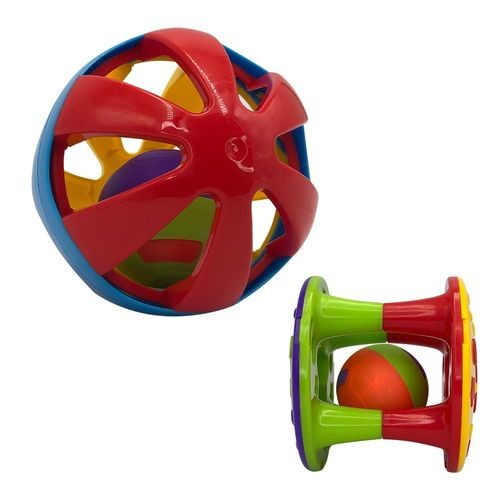 Conjunto Sensorial Infantil Torre Brinquedo Educativo Bola Colorida Chocalho