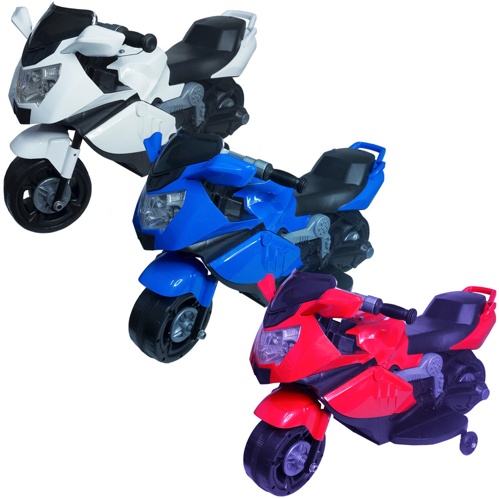 Mini Moto Elétrica Triciclo Criança Infantil Bateria 6V Luz Som Importway BW044 Bivolt