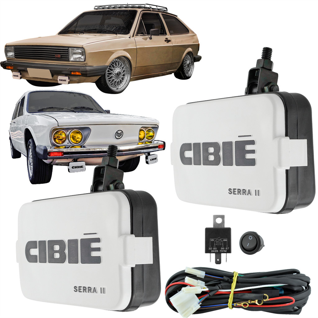 Par Milha Lente Estriado com Capa Branca e Chicote para Gol GTI GTS 87 a 84