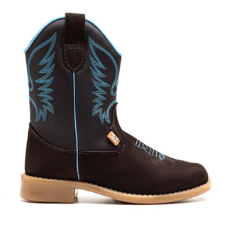 Bota Botina Texana Infantil Masculina Couro Legítimo Super Confortável Country Lançamento em Oferta na Shopee