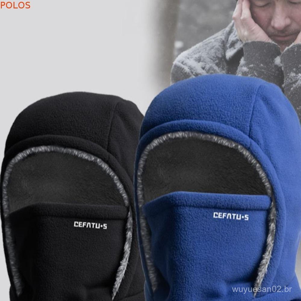 Boné E Chapéu Quente POLOS , De Ciclismo Balaclava À Prova De Vento Frio Esqui Grosso De Lã Térmica