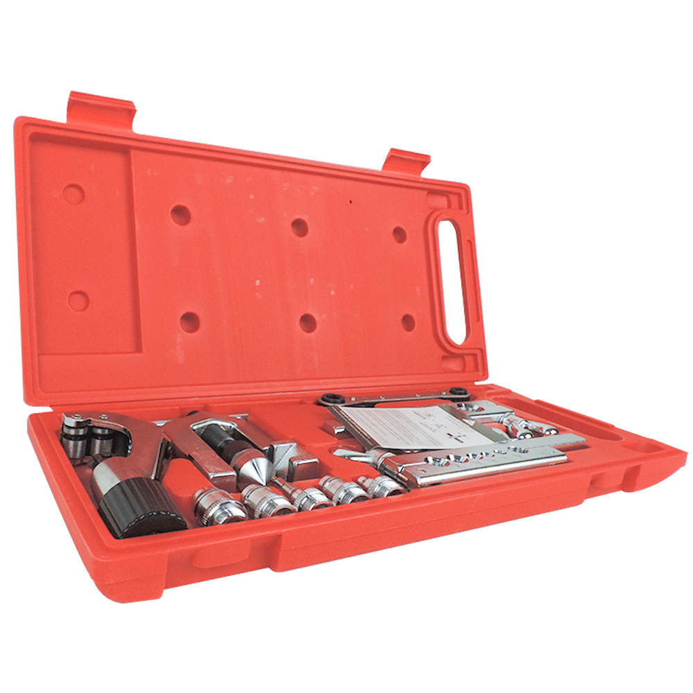 Kit Flangeador 1/8-3/4 + Chave Catraca + Cortador Tubos Cobre/Alumínio