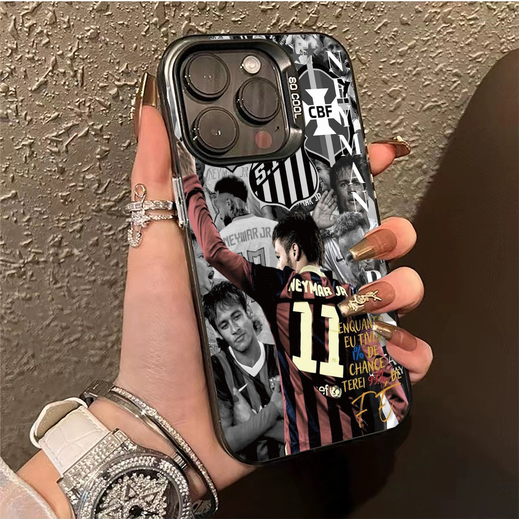 Capinha Capa Neymar Jr Futebol para iPhone 13 11 12 14 XR 15 16 17 Pro Max Plus Anti-impacto