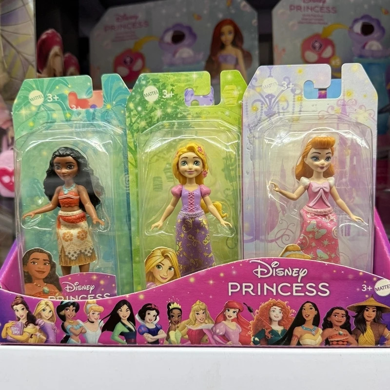 Disney princesa Mini boneca coleção boneca branca de neve Moana cinderela Belle presente HPL55