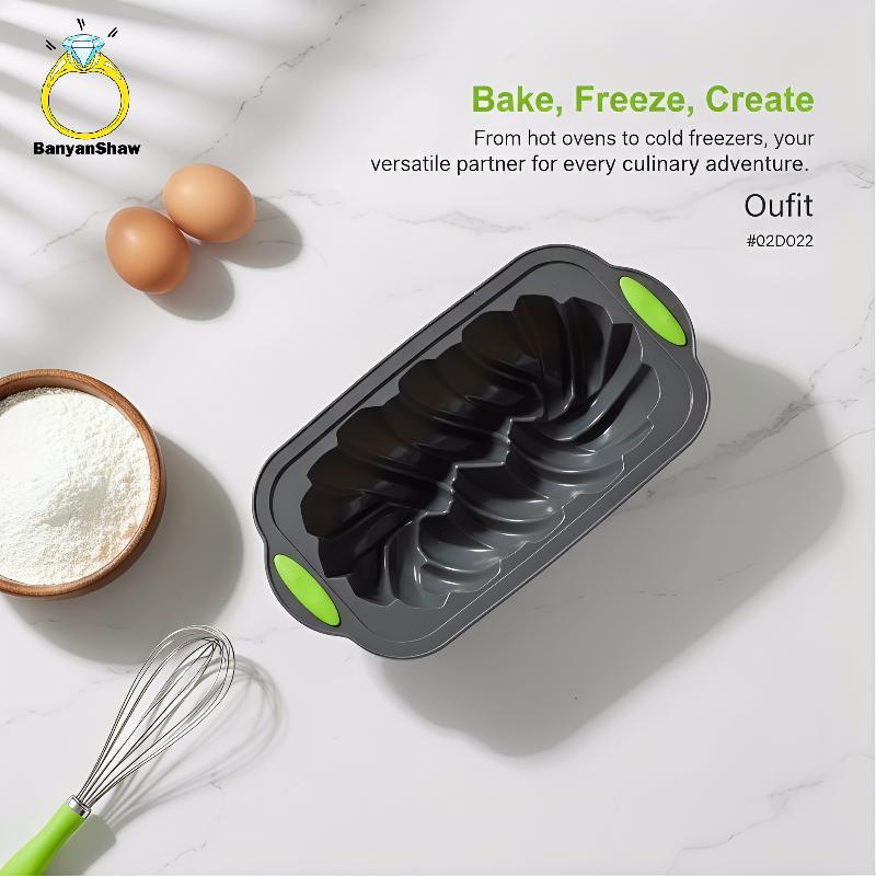 [BANY] Bandeja De Torradeira De Silicone Para Cozinha , Forma Antiaderente Pão , Molde Reutilizável Forno , Patty , Mult