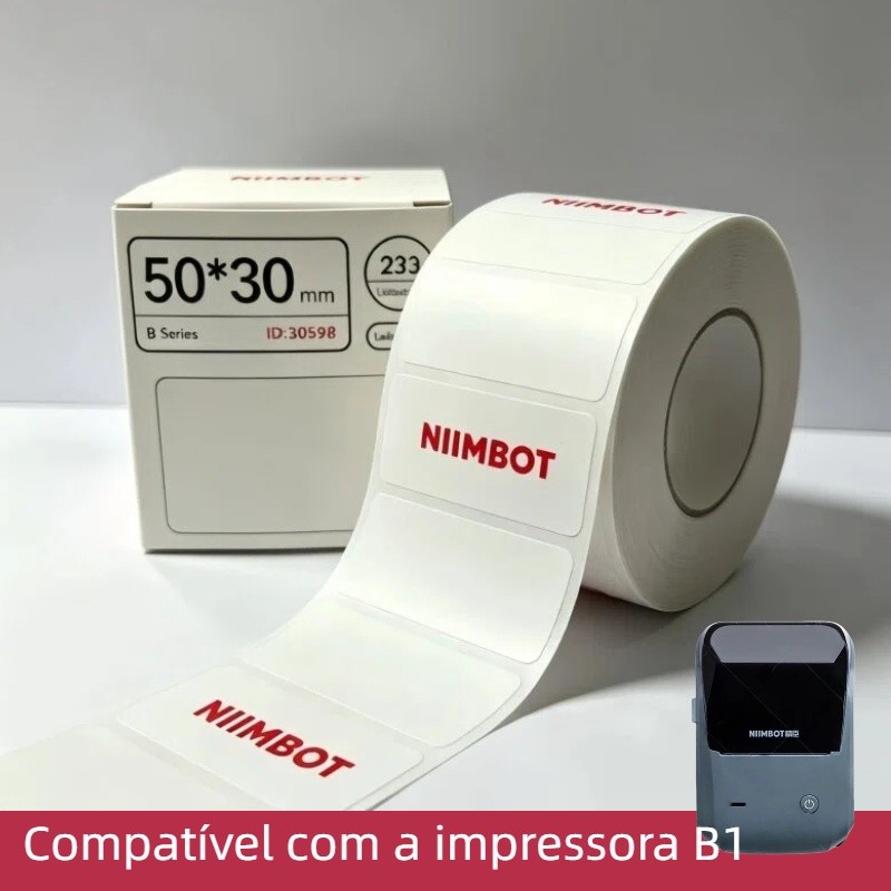 Bobina Etiqueta Térmica Adesiva 50x30mm para Impressora B1, Envios e E-commerce