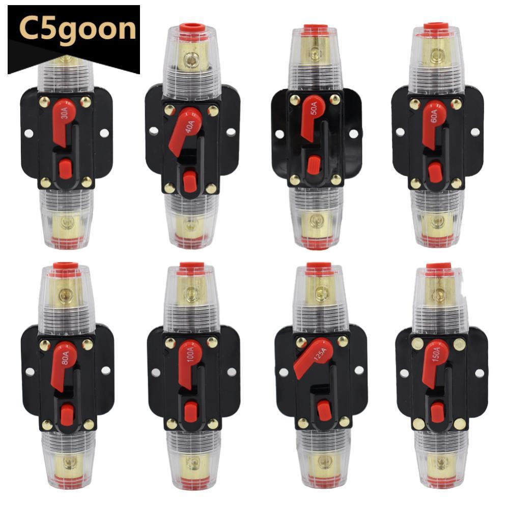 C5GOON Automóvel Caminhão Fusível Reajustável Proteção Curta Titular Disjuntor 20A 30A 40A 50A 60A 80A 100A 125A 150A F1
