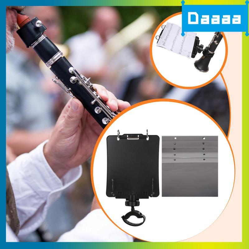 [Zzxitwyq] Suporte De Lira De Partituras Braçadeira De Clarinete Clipe Elástico De Plástico De Metal Forte Para Performa