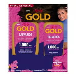 Shampoo 275ml + Condicionador Niely Gold Salva Fios 175ml