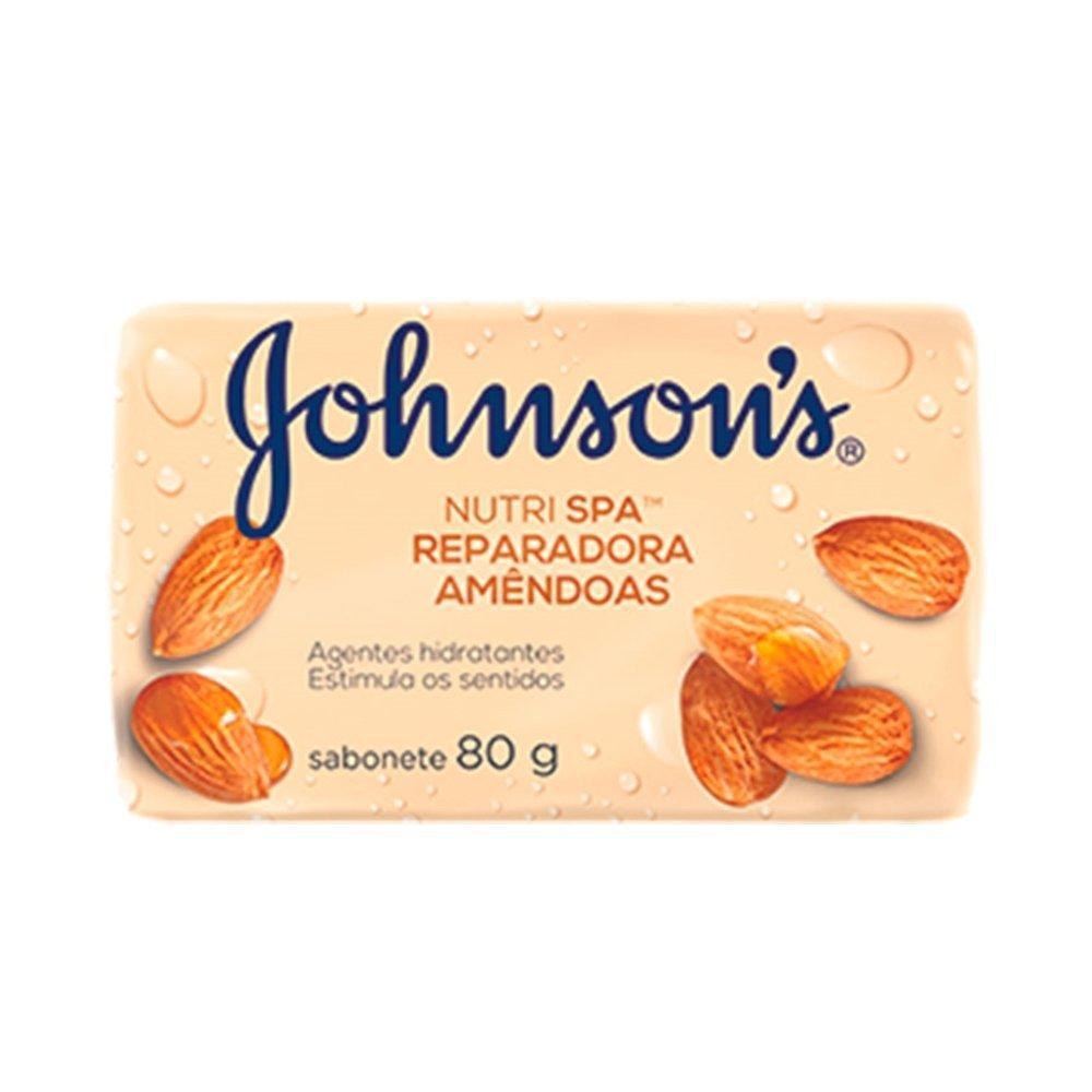 Sabonete Johnson Nutri Spa Reparadora Amêndoas 80g - Embalagem com 12 Unidades